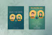 create a cute illustrated wedding invitation