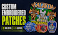 make custom embroidered, chenille, pvc, woven and leather patches