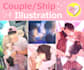 draw a cute couple or ship in anime style