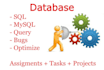 do your database related assignments,tasks and projects