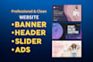 design stunning website banner or slider