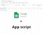 program your google sheets and write app script