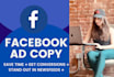 write facebook sales ad copy