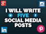 write weekly social media content for your brand