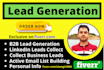 do highly targeted linkedin b2b lead generation and email list building