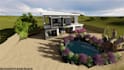 create exterior design with realistic 3d rendering