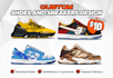 create a custom shoe design and sneaker tech pack for manufacturing
