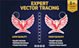 do vector tracing, redraw logo, and convert image to vector for printing