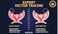 do manual vector tracing, redraw logo, convert image to vector in high quality