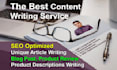 write SEO optimized unique articles, blog posts or product descriptions