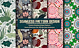design seamless pattern for textile, fabric, clothing monogram pattern design