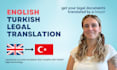 translate legal documents english to turkish