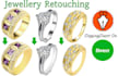 do jewelry retouching with quickly remove the background
