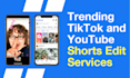 create trending tiktok videos and youtube shorts