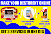 design restaurant website with online food ordering system