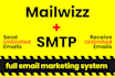 install acelle, sendy or maiwizz with smtp server