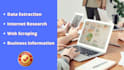 do data extraction, web scraping, data mining, contacts data manually
