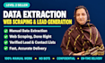 do manual web scraping, data extraction, and lead generation