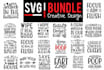 do creative svg lettering quotes bundle design