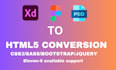 convert figma to html, xd to HTML with responsive