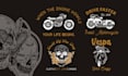 create vintage motorcycle skull illustration