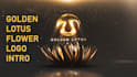 create amazing golden lotus flower animation in 4k