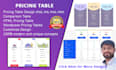 design HTML pricing table or price list design PSD, PDF
