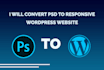 convert psd, figma, html and ai to wordpress elementor pro