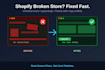 fix shopify errors, bugs and technical issues