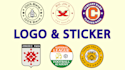 design round, badge, sticker, label, and patch logo