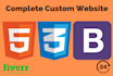 be your front end developer, HTML, CSS, bootstrap website