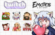 draw custom cute character twitch emotes or badges for you