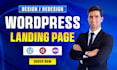 design a landing page using wordpress elementor
