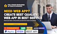create web app using node js, react js, next js, laravel, rest API, javascript