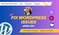 fix wordpress errors and issues within 1hr