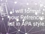 write or proofread apa or harvard style references