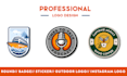 design round badge sticker label patch seal outdoor and instagram logo design