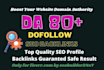 create da80plus dofollow SEO backlinks with google index