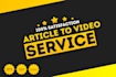 convert article into stunning video with voiceover