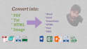 convert from PDF or image to word, excel, powerpoint etc