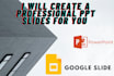 design and supply a slide show presentation on PPT