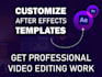 edit envato, videohive, after effects templates with custom motion graphics