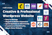 create your creative professional wordpress website