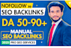 create high quality da 60 to 90 nofollow SEO backlinks for pro link building