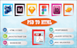 convert PSD to HTML PSD to HTML responsive xd to HTML within a day