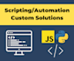 create scripting and automation tasks python, js