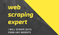do webscraper, webcrawling, dataextraction for any websites