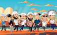 do a couple, team ,and group cartoon caricature for you