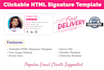 design clickable html signature template