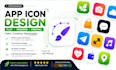 modern app icon for android and ios game and app icon design